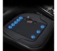 FUNCITTE Cooling Car Seat Cushion with USB Port - 3 Adjustable Cool Speeds， Breathable Summer Seat Pad - Non-Slip Ventilated Seat Cover for Car Truck Office Chair Wheelchair & Home (Black)