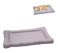 FUNCITTE Dog Crate Mattress, Waterproof Soft Kennel Pads Large, Lightweight Summer Pet Sleeping Mattress Kennel, Pet Bed for Small Medium Large Dogs and Cats (grey,110×65×2cm)