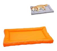 FUNCITTE Dog Crate Mattress, Waterproof Soft Kennel Pads Large, Lightweight Summer Pet Sleeping Mattress Kennel, Pet Bed for Small Medium Large Dogs and Cats (orange,50×35×2cm)