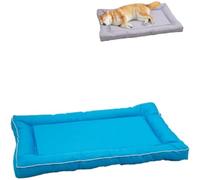 FUNCITTE Dog Crate Mattress, Waterproof Soft Kennel Pads Large, Lightweight Summer Pet Sleeping Mattress Kennel, Pet Bed for Small Medium Large Dogs and Cats (blue,110×65×2cm)