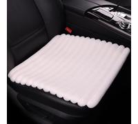 FUNCITTE Fluffy Faux Rabbit Fur Car Seat Cushion, Winter Fuzzy Fur Car Seat Cushion, Warm Non-Slip Front Seat Covers, Interior Warm for Winter Mat Universal Fit (Off-white)