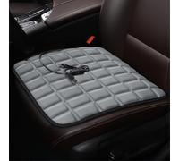 FUNCITTE Heated Car Seat Cushion, USB &12V Fast Heating, Portable Electric Square Seat Warmer Pad for Universal Car Office Chair & Pet Bed SUV Saloon (Grey)