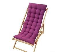 FUNCITTE High Back Chair Cushion with Ties, Wooden Rocking Relaxer Pads, Sun Lounger Cushion, Replacement Cushions for Sun Loungers Garden Patio Yard Yard Bench (Purple)