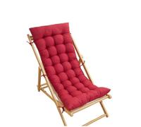 FUNCITTE High Back Chair Cushion with Ties, Wooden Rocking Relaxer Pads, Sun Lounger Cushion, Replacement Cushions for Sun Loungers Garden Patio Yard Yard Bench (Burgundy)