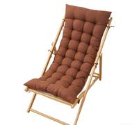 FUNCITTE High Back Chair Cushion with Ties, Wooden Rocking Relaxer Pads, Sun Lounger Cushion, Replacement Cushions for Sun Loungers Garden Patio Yard Yard Bench (Brown)
