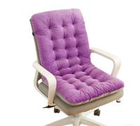 FUNCITTE High Back Chair Cushions with Ties, Tufted Office Seat Pad, Non-Slip Soft Cushioned for Home Dining Kitchen Garden Office (Purple)