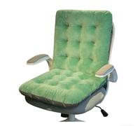 FUNCITTE High Back Chair Cushions with Ties, Tufted Office Seat Pad, Non-Slip Soft Cushioned for Home Dining Kitchen Garden Office (Green)