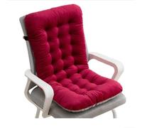 FUNCITTE High Back Tufted Chair Cushion with Fastening Ties, Anti Slip PP Cotton Seat Pad for Dining Kitchen Garden Office Chairs (Burgundy)