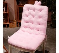 FUNCITTE One-piece Chair Cushion, Cute Chair Cushion with Ties & Elastic, Soft Plush Office Seat Replacement Pad for Rocking Armchair Office Garden (Pink,40×80 cm)
