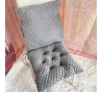 FUNCITTE One-piece Chair Cushion, Plush Square Chair Pad with Ties & Elastic,Soft Office Seat Replacement Pads for Office Dining Sofa (Grey,90×45 cm)