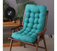 FUNCITTE One-piece Chair Cushion with Back Support, High Back Chair Cushions with Ties & Elastic, Soft Office Seat Replacement Pad for Rocking Armchair Office (Lake blue)
