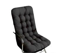 FUNCITTE One-piece Chair Cushion with Ties, Office Seat Pad with Back Support, Soft Seat Pad for Office Dining Kitchen Garden (Black)