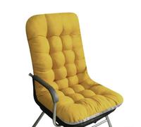 FUNCITTE One-piece Chair Cushion with Ties, Office Seat Pad with Back Support, Soft Seat Pad for Office Dining Kitchen Garden (Turmeric)