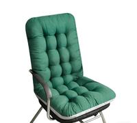 FUNCITTE One-piece Chair Cushion with Ties, Office Seat Pad with Back Support, Soft Seat Pad for Office Dining Kitchen Garden (Forest green)