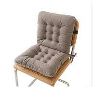 FUNCITTE Soft Seat Pad with Back Cushion Support, One-piece Chair Cushion with Ties, Soft Breathable Wooden Rocking Relaxer Pads for for Office Dining Kitchen Garden (Coffee brown)