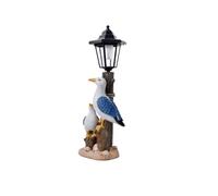 FUNCITTE Solar Pelican Garden Light, Hexagonal Ornamental Lamp for Outdoor Courtyard Walkway Decor, Solar Powered Pelican Statue Artwork, Weatherproof Bird Sculpture for Patio Lawn (Style 2)