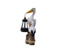 FUNCITTE Solar Pelican Garden Light, Hexagonal Ornamental Lamp for Outdoor Courtyard Walkway Decor, Solar Powered Pelican Statue Artwork, Weatherproof Bird Sculpture for Patio Lawn (Style 3)