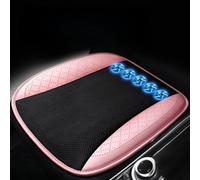 FUNCITTE USB Cooling Car Seat Cover,3Levels Cool Car Seat with Fan,Breathable and Ventilated Car Seat Cushion for Vehicles Office Chair Wheelchair (Black and Pink)
