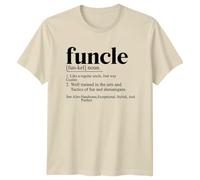 Funcle Definition Mens T-Shirt Funny Uncle Gift Graphic Tee for Men L
