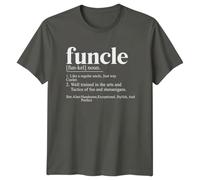 Funcle Definition Mens T-Shirt Funny Uncle Gift Graphic Tee for Men L Light Graphite