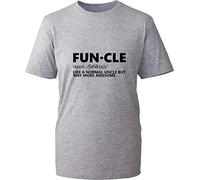 Funcle Definition T-Shirt Like A Normal Uncle But Way More Awesome Funny Birthday Gift Tee Top (H Grey, 3XL)