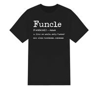 Funcle Definition Tee - Humorous Men's Black T-Shirt for The Legendary Uncle (Black, S)