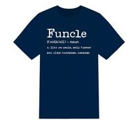 Funcle Definition Tee - Humorous Men's Black T-Shirt for The Legendary Uncle (Midnight, L)