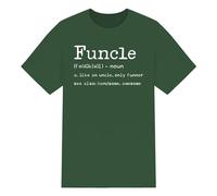 Funcle Definition Tee - Humorous Men's Black T-Shirt for The Legendary Uncle (Military Green, M)