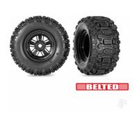 Funco Replica Black Wheels w/ Sledgehammer Tyres (2)