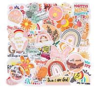 Funcolor 42pcs Christian Iron on Patches: Retro Girly Embroidered Patches - Positive Motivational Quotes - Sew on Applique for Clothing, Jackets, Backpacks, Trucker Hats