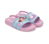 FUNCOO PLUS Girls Sandals Glitter Sliders, Boys Summer Slippers Kids Flip Flops for Beach Pool, Toddlers Lightweight Non-slip Sequins Sandals with Back Strap Size 5.5-6.5