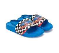 FUNCOO PLUS Girls Sandals Glitter Sliders, Boys Summer Slippers Kids Flip Flops for Beach Pool, Toddlers Lightweight Non-slip Sequins Sandals with Back Strap Size 7-8