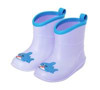 FUNCOO PLUS Toddler Baby Blue Wellies for Boys Girls, Little Kids Animal Shark Welly Boots Infant Rain Boot Wellingtons Waterproof Boots 1-6 Years
