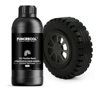 FUNCRECOL Flexible 3D Printer Resin, Impact-Durable Flexible Resin with Upgraded 3D Resin, 405nm UV-Curing Resin for MSLA/DLP/LCD 3D Printers, 3D Printer Resin for Engineering & Miniatures(Black 1KG)