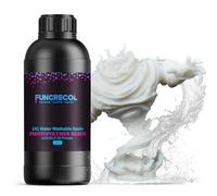 FUNCRECOL Water Washable 3D Printer Resin with 3 Cleaning Modes, 1kg White