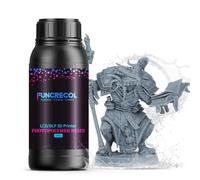 FUNCRECOL Water Washable 3D Printer Resin with 3 Cleaning Modes, High Precision 405nm UV-Curing Photopolymer Resin for MSLA/DLP/LCD 3D Printers, Trial Size 500g, Grey