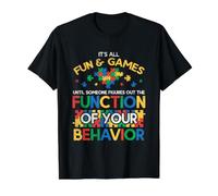 Function of Behavior Autism Behaviorism Behavior Analyst Value Graphic T-Shirt, Men, Black, S