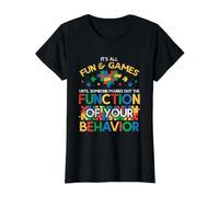 Function of Behavior Autism Behaviorism Behavior Analyst Value Graphic T-Shirt, Women, Black, S