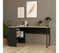 Function-Plus-Corner-Desk-2-Drawer-Black-and-Oak