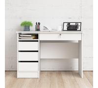 Function-Plus-Desk-3+1-Handle-Free-Drawer-Single-White