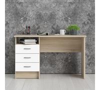 Function-Plus-Desk-3-Drawer-Single-White-and-Oak