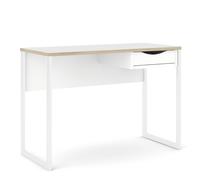 Function Plus Desk with 1 Drawer, White