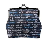 Function Source Code Coin Purse, Kiss-lock Change Purse Wallets, Small PU Leather Coin Purse for Women