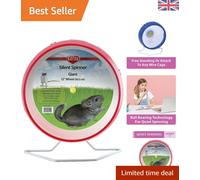 Functional 12-Inch Small Pet Exercise Wheel - Quiet Spinning, Grey Design