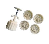 Functional 125g Moon Cakes Molds with 4 Unique Stamp Pastries Baking Stamp Tool for Baking Beautiful Dessert at Homes Autumn Festival Bake