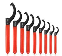 Functional Adjustable Hook Wrench Set For For Crescent Wrench Systems 6 Piece Or 9 Piece High Carbon Steel Heat Treated(Nine-piece Set)