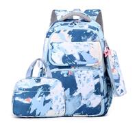 Functional and Fashionable Girls' Rucksack with Lunch Bag and Pencil Case Set Practical for School Library Large Capacity Backpack