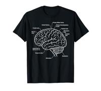 Functional Brain Areas Neuroscience Anatomy Diagram T-Shirt