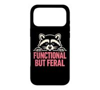 Functional But Feral - Cute Raccoon Sarcastic Humor Case for iPhone 17 Pro Max