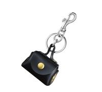 Functional Coin Purse Keychain Lightweight Coin Pouch Keychain Decorative Bag Charm Designed PU Leather Pouch For Your Busy Lifestyle, black, フリーサイズ